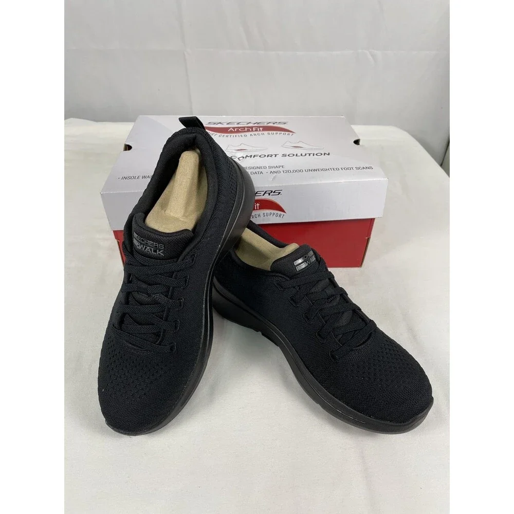 Skechers GO WALK Arch Fit Grand Select Athletic Shoes Men's 7.5 Black 216126 BBK